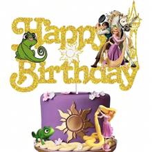 Disney [Disney] Decoraciones para tarta de cumpleaños de Frozen, Blancanieves, Palillos Feliz Cumpleaños, Decoraciones para tarta de princesa, Adecuado para tartas de cumpleaños, tartas de aniversario y tartas festivas