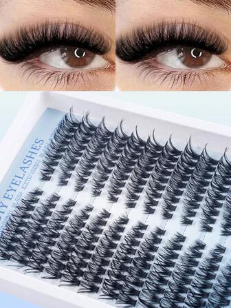 216 PCS DIY Eyelash Clusters Eyelash Lengthening Eyelash Clusters Curling Eyelash Ultra-Thick Single Eyelash Eyelash Clusters Lengthening Slender Eyelash Clusters Clustered Eyelash DIY Eyelash Extensions Slender Comic Eyelash Clusters For Beginners At Home 0.07mm CC Curled