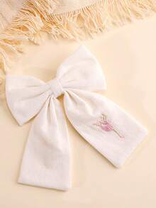 1pc Korean Sweet Bow Hair Clip | Fabric Edge Clip Female Ins Style Super Fairy Hair Accessories New Hair Clip