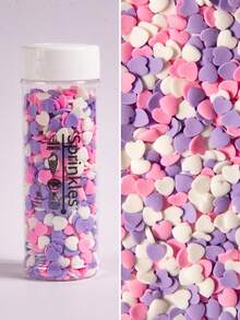 鲜艳多彩的蛋糕洒心形、圆形、烘焙装饰品，用于婚礼甜点、冰淇淋、棒棒糖、甜甜圈、饼干和糕点装饰用品