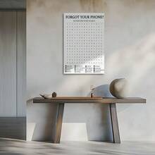 1PC Bathroom Word Search Sign Funny Farmhouse Bathroom Wall Art Decor Forgot Your Phone Puzzles Word Search Hanging Art Print Poster Fun Wall Decorations - Nhiều màu - Xem 3