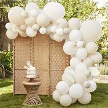 133pcs Wedding & Party Balloons Arch & Decor Kit - Cream & Champagne - Heart Shape Design, Suitable For Engagement, Valentine's Day, Mother's Day - Princess Theme, No Electricity Required