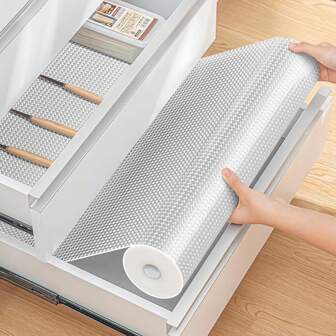 Non-Stick Shelf Liners And Drawer Liners For Kitchen Cabinets -- Anti-Slip And Easy-To-Clean Protective Mats For Kitchen Cabinets And Cupboards, Waterproof Mats, Transparent Rolls, EVA Kitchen Liners, Stain-Resistant Shelf Pads.(Kitchen,Kitchen Accessories,Room Decor)