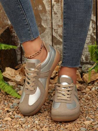 Vintage German Trainer Women Shoes, Flat Versatile Comfortable Fashion Casual Sneakers, Lightweight Sneakers, Student Shoes, Couples Shoes. Training Agam Shoes, Lace-Up Shoes With Soft Soles, All Season