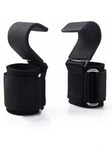 قطعة واحدة من أجهزة تمرين حماية المرفق للخطوات، رفع الأثقال، التمرين علي العقلة، وحدة مساعدة القوة بالملاقط، إكسسوارات أساور رياضية للصالة الرياضية، لتخفيف الوزن دون الإمساك باليد - الأسود - مشاهدة 3