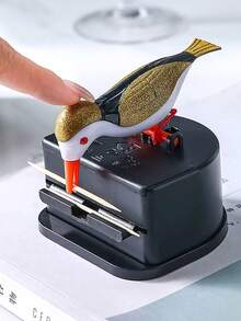 1件按压式牙签盒，鸟形牙签分配器，创意按压式牙签鸟分配器，牙签架 - 多色A - 查看 5