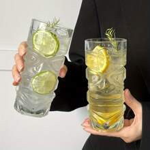 1pc Big Eye Monster Face Tiki Glass, Creative Cocktail/Juice Cup For Restaurant, Bar