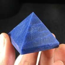1pc Natural Crystal Pyramid Ornament, 3cm 7-Color Gemstone Pyramid