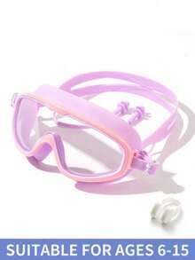 儿童游泳镜，大框防雾防水游泳镜，适合 6-15 岁儿童，可调节专业游泳装备套装 - 紫色 - 查看 7