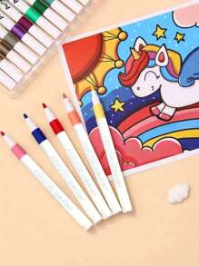 1/6/12/24 Colors Acrylic Paint Marker Pens, DIY Art Crafts Coloring Drawing Pens,Water-Based Paint Markers For Diy Painting And Creation, Suitable For Majority Surfaces Including Stone,Glass,Easter Eggs,Wood,Ceramics And Fabric,Odorless And Washable,Multicolored