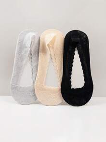 3/6 Pairs Women Candy Color Lace Sheer Socks, Lightweight Breathable Knitted Fabric,Invisible Socks For Daily Wear, Commuting, Party, Dating, Holiday Gift (No Paper Card) - Multicolor - View 16