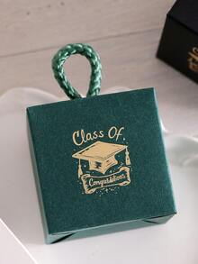 4 Packs Graduation Candy Boxes - Mini Gift Boxes With Gold Graduation Cap And Diploma Design - Black And White Cube Paper Boxes With Rope Handles - Perfect For Chocolates, Small Gifts And Party Favors, Graduation Celebration Supplies, Birthdays, Bridal Showers, Weddings - Multicolor - View 10