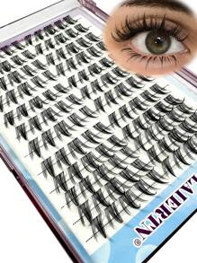 120 Stück/Packung Manga Cluster Wimpern Neun-Schweif Natürliche Falsche Wimpern, Anfänger-freundliches Kaninchenhaar Segmentdesign, natürlich aussehend, augenvergrößernd und hochvolumige Wimperncluster, Wimperncluster, Einzelwimpern, Wimpern, Falsche Wimpern