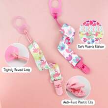 1pc Personalized Pacifier Clip With Name, High-Quality Fabric, Is Its First Criterion. The Selection Of Materials, And Harmless, Every Detail Has Been Strictly Polished, Multi-Functional, Ornamental, Letter, Stylish, Modern, Colorful, Cute, Adorable, Casual, Custom, Personalised, Unique, Customized, Ideal Gifts For Him, Ideal Gifts For Her,Kids,Urban Gala