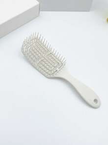 1pc Small Portable Hollow Comb In Beige Color, Suitable For Home Travel And Both Dry And Wet Use, - Beige - View 6