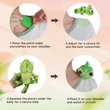 Poupée peluche caméléon magnétique changeant de couleur, peut être collé sur les vêtements pour des jeux de rôle, décoration de fête, anniversaire d'enfant, cadeau de Noël, poupée de vêtements, Jelly chat, Raiponce, vêtements, poupée de vêtements