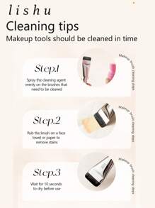 lishu Foundation Brush,No Streaks And No Waste Foundation, Flat Top Foundation Brush With Flat Angled Design, Perfect Finish, Beginner-Friendly