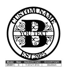 1 Fine Metal Art Logo - Personalized Last Name Logo, Name Design, Home Decoration With Custom Initials Thumbnail, Classic Style, Durable Wall-Mounted Wall Art Decoration For Theme Parties, Perfect Heartfelt Gifts For Friends And Family, Customizable Wedding Gifts.,Multi-Functional,Durable,Ornamental,Reusable,Exquisite,Stylish,High-Quality,Colorful,Modern,Custom,Personalized,Unique,Home Decor,Home Decor