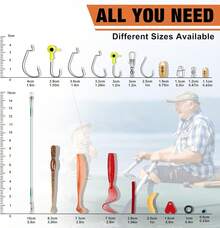 TRUSCEND Widely Used Fishing Lures & Tackle Kit Worth Ever Penny, Selected Fishing Kit For Starter Freshwater Saltwater, Economic/Giftable/Premium Fishing Gear Set Available, For Family - E-203pcs Economic Kit - View 11