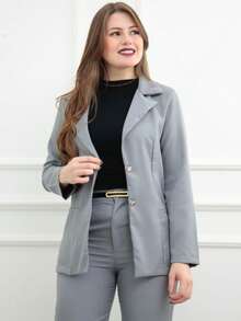 Women's Executive Fashion Set With Perfect Fit - Xám - Xem 3