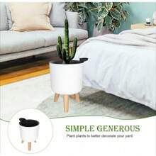 Round Self Watering Plant Pot With Water Level Indicator For Plants And Flowers, Home, Garden, Self Watering Pot With Stand For All Indoor Plants And Flowers