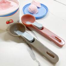 1 colher de sorvete flexível de PP, colher para sorvete doméstica, ferramenta de cozinha faça você mesmo para fazer bolinhas de frutas