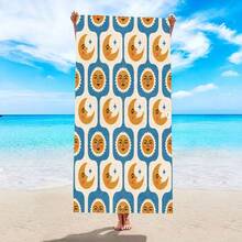Rooster Printed Super Fine Fiber Quick Dry Beach Towel Bathroom Decor Summer Travel Essentials Travel Accessories Beach Essentials - Multicolor - View 14