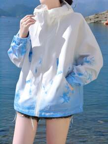 Summer Workout Outdoor Sports Women's UPF 50+ UV Sun Protection Hooded Long Sleeve Shirt With Pockets