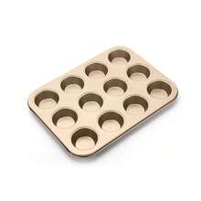 1pc 12-Cup Non-Stick Muffin Pan, 6-Cup Carbon Steel Baking Cups, 6-Cavity Egg Tart Mold, Cupcake Muffin Baking Tray, Washable Bakeware Set - Multicolor - View 10