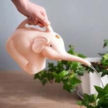 Charming Elephant Shaped Plastic Garden Watering Can - Durable Outdoor Irrigation Tool, Suitable For Home And Lawn Care