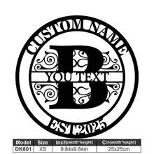 1 Fine Metal Art Logo - Personalized Last Name Logo, Name Design, Home Decoration With Custom Initials Thumbnail, Classic Style, Durable Wall-Mounted Wall Art Decoration For Theme Parties, Perfect Heartfelt Gifts For Friends And Family, Customizable Wedding Gifts.,Multi-Functional,Durable,Ornamental,Reusable,Exquisite,Stylish,High-Quality,Colorful,Modern,Custom,Personalized,Unique,Home Decor,Home Decor