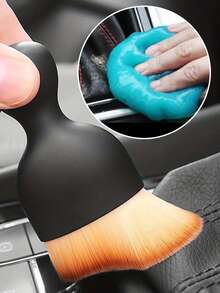 1 pieza Gel de limpieza de polvo de alta eficiencia, limpiador universal para interior de automóvil, teclado, escritorio, accesorios automotrices, herramientas de jardinería - Azul - Ver 15