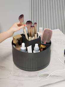 1 pezzo Supporto rotante da scrivania per pennelli cosmetici, per conservare ombretti, rossetti e pennelli, facile accesso a piccoli strumenti, matite per sopracciglia, rasoi, articoli di cartoleria per ufficio, ecc. È un supporto rotante multifunzionale per uso domestico e organizzazione di cosmetici, ottimo come accessorio o regalo divertente. Per vacanze al mare, collezione bagno, collezione camera da letto, grande capacità