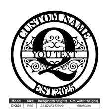 1 Fine Metal Art Logo - Personalized Last Name Logo, Name Design, Home Decoration With Custom Initials Thumbnail, Classic Style, Durable Wall-Mounted Wall Art Decoration For Theme Parties, Perfect Heartfelt Gifts For Friends And Family, Customizable Wedding Gifts.,Multi-Functional,Durable,Ornamental,Reusable,Exquisite,Stylish,High-Quality,Colorful,Modern,Custom,Personalized,Unique,Home Decor,Home Decor