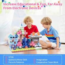 100pcs Creative Magnetic Building Blocks Toy Set, Magnetic Cubes Construction Toys, Christmas & Halloween Gift, Ideal Gift For Children - Multicolor - View 7