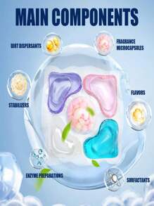10pcs 5-In-1 Scented Laundry Cleansing Beads, Softener, Stain Remover, Long Lasting Fragrance