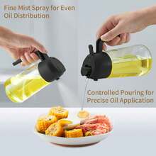 2 In 1 Olive Oil Dispenser And Oil Sprayer - Multicolor - View 1