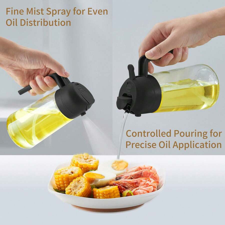 2 In 1 Olive Oil Dispenser And Oil Sprayer - Multicolor - View 1