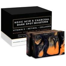 1 件/2 件/4 件香氛乳酸和竹炭手工皂，清洁沐浴皂，适用于浴室和皮肤护理 - 黑色 - 查看 14