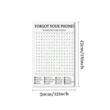 1PC Bathroom Word Search Sign Funny Farmhouse Bathroom Wall Art Decor Forgot Your Phone Puzzles Word Search Hanging Art Print Poster Fun Wall Decorations - Nhiều màu - Xem 11