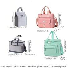 1 szt. Duża pojemność, gruba, izolowana torba piknikowa, przenośna torba termiczna, wielofunkcyjna torba na lunch do użytku na zewnątrz, świetny prezent do domu, na kemping, w podróż, do biura, do szkoły, na Boże Narodzenie, na Halloween, do organizera