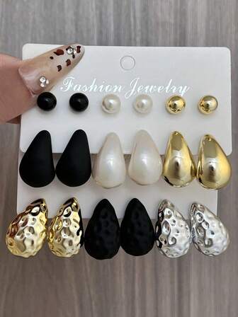 Pendientes de gota de agua vintage para mujeres, pendientes con diseño de esfera personalizado de alta gama, joyas versátiles y usables para el uso diario