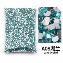 2mm, 3mm, 4mm, 5mm, 6mm Bulk Pack Non-Hotfix Resin Flat Bottom Rhinestones Crystal Nail Studs DIY