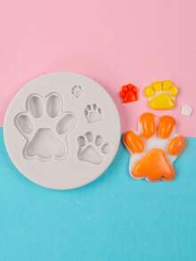 1pc Cat Paw Shaped Silicone Mold, DIY Handcraft Art, Resin Casting, Decor, Fragrance Diffuser - Multicolor - View 3