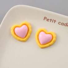 New Two Tone Bright Face Love Resin Accessories DIY Hair Clips, Hair Clips, Accessories For Water Cups, Refrigerators, Surface Mounted Accessories
