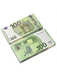 100PCS 147*82mm Banknotes, Realistic 100 Euro Banknotes Replica Currency Props, Mini Banknote Party Game Props Can Be Used As Movie Props, Party Decorations, Gag Gifts, Currency Origami Crafts, Copy Money, Fake Money, Fake Euro, Fake Banknotes, Copy100 Denominations Of Euro