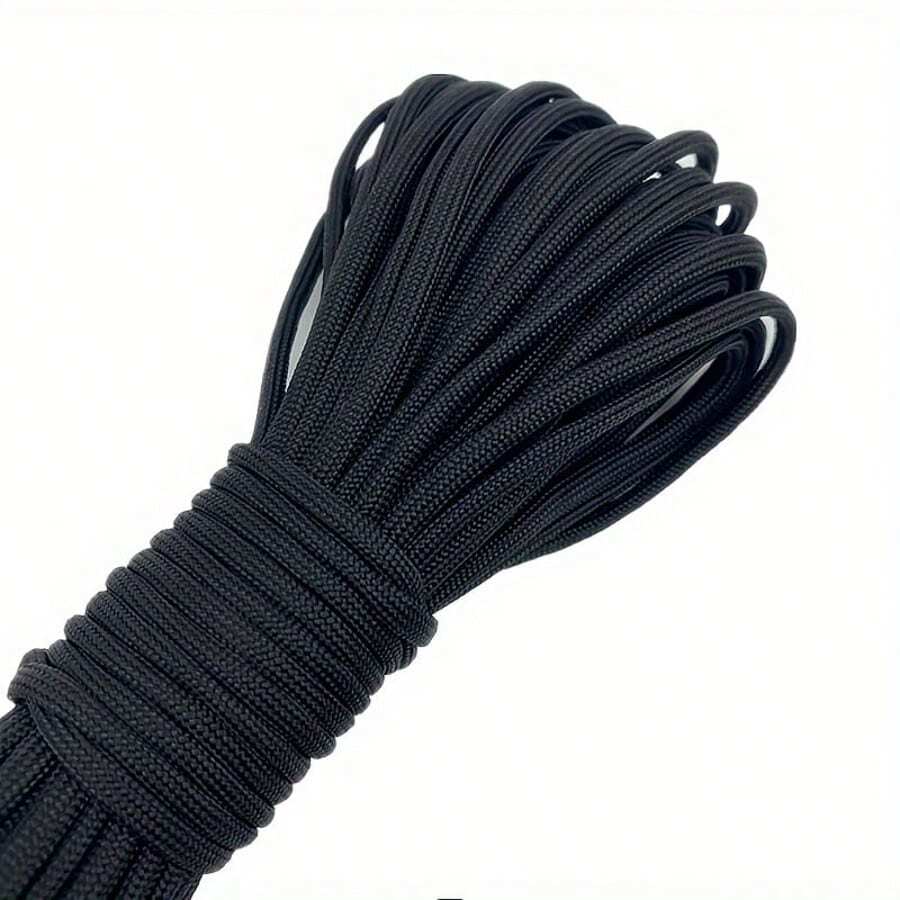 10/50/100M Black Nylon Macrame Cord - Versatile Braided String For Bracelets, Shamballa Rope & Crafts, 0.5-4mm Thickness