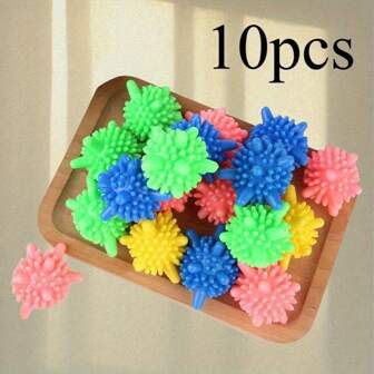 10pcs/5pcs Reusable Magical Laundry Balls - Colorful Stain Remover Balls, Anti- Washing Balls, High Quality Reusable Laundry Fabric Softener Alternative For Washers & Dryers, Gentle On Fabrics, No Electricity Required, Laundry Accessories