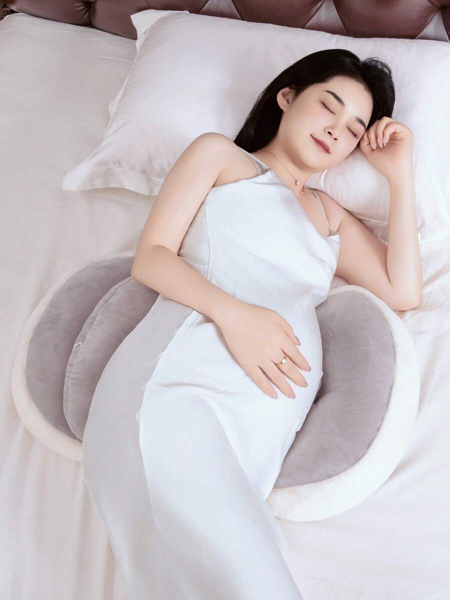 U-Shaped Adjustable Pregnancy Pillow, Multifunctional Pregnancy Support Cushion Suitable For Back, Leg, Belly, Whole Body Comfort, Soft Polyester Fiber, Suitable For Side Sleeping - Multicolor - View 1