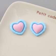 New Two Tone Bright Face Love Resin Accessories DIY Hair Clips, Hair Clips, Accessories For Water Cups, Refrigerators, Surface Mounted Accessories